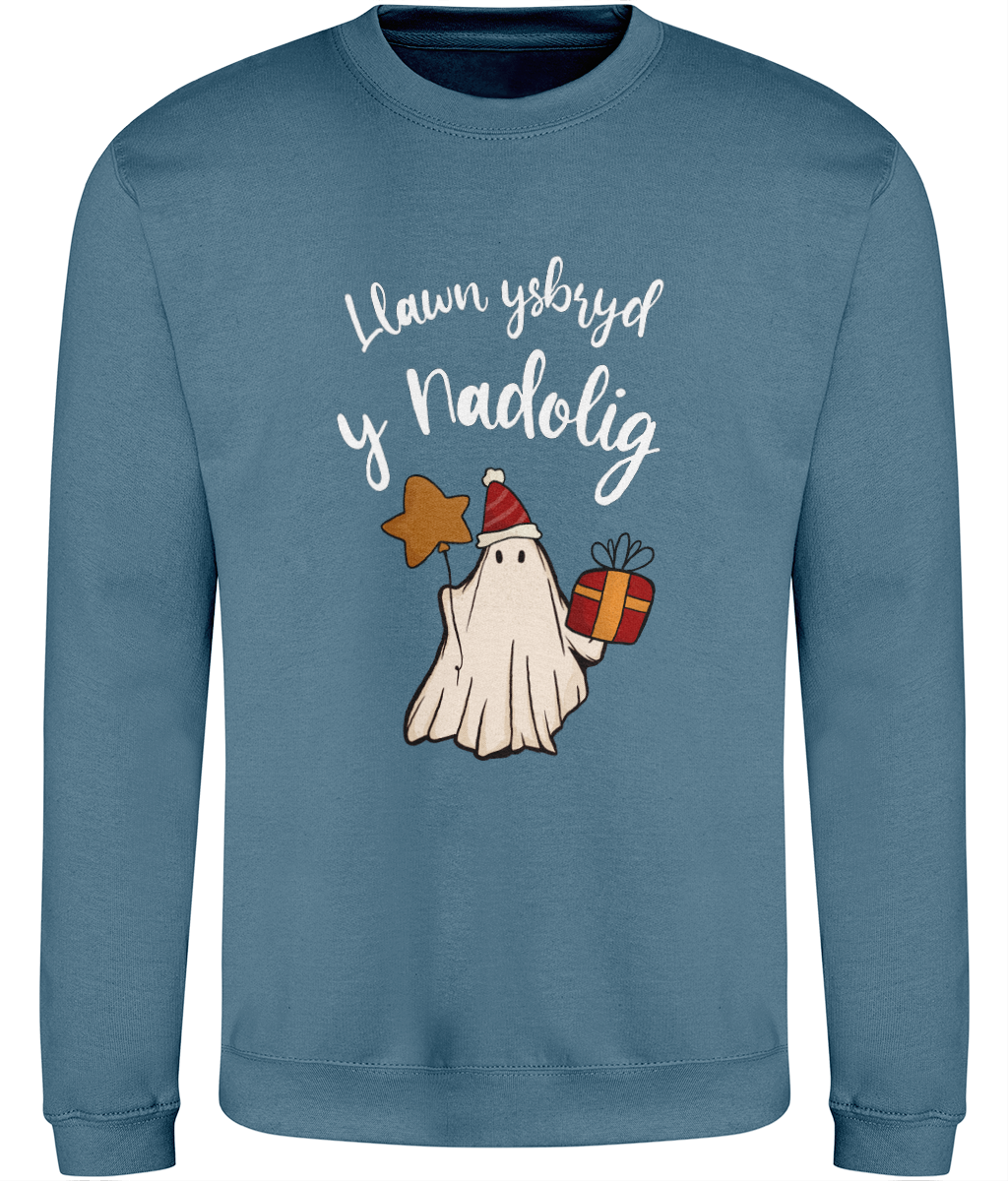 Llawn Ysbryd y Nadolig Christmas Sweatshirt