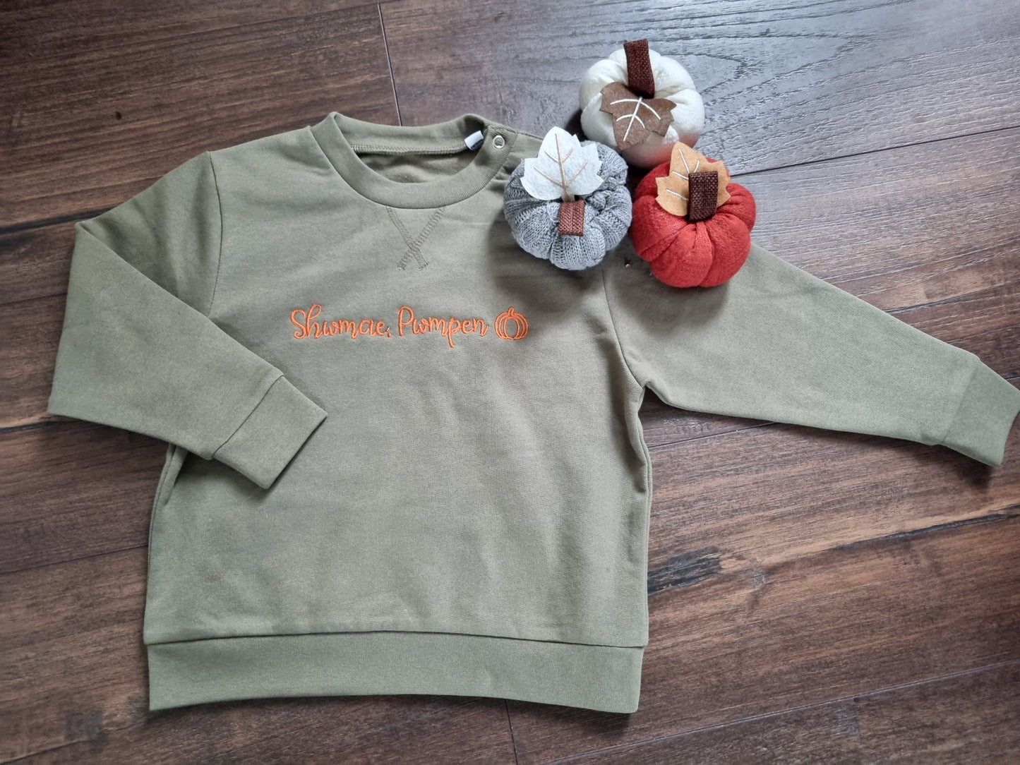 Shwmae, Pwmpen! Child's embroidered sweatshirt