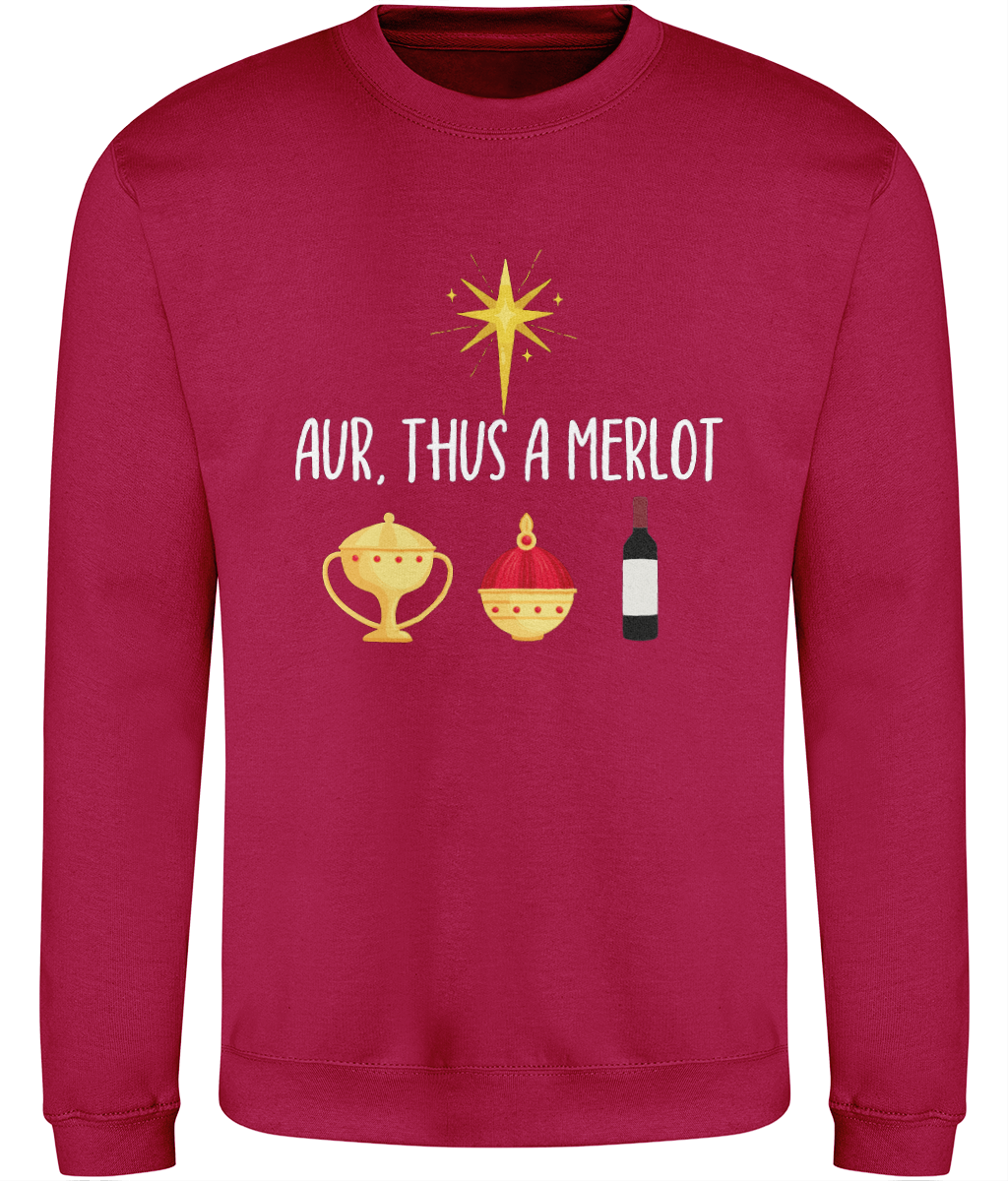 Aur, Thus A Merlot Christmas Sweatshirt