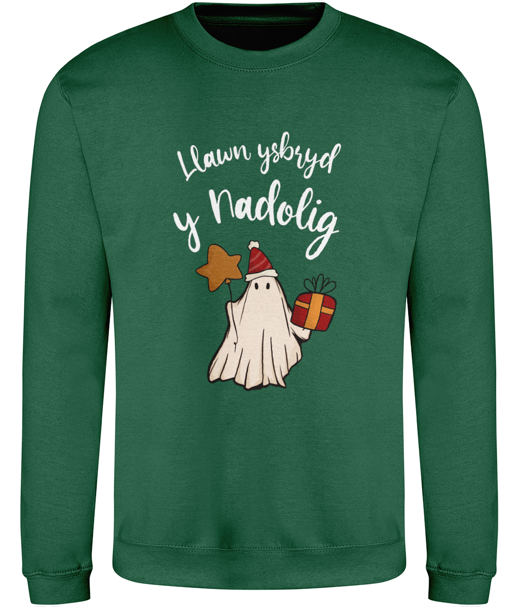 Llawn Ysbryd y Nadolig Christmas Sweatshirt