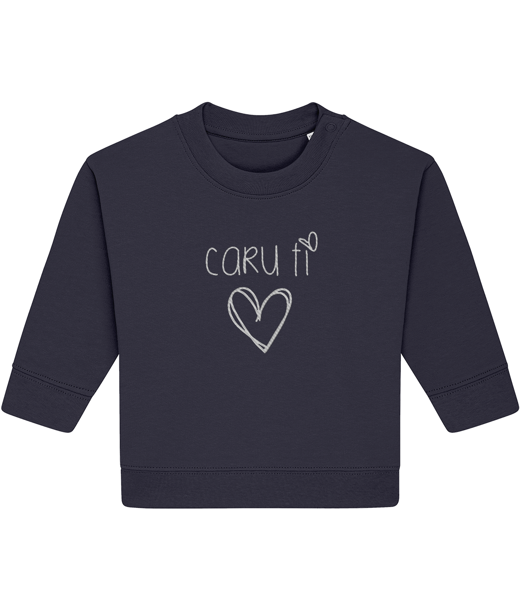 Caru ti Crys Chwys Brodiog | Dillad Plant Cymru