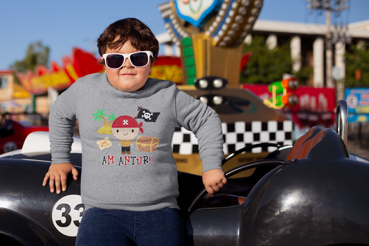 'Am Antur!' Children's Sweatshirt in grey