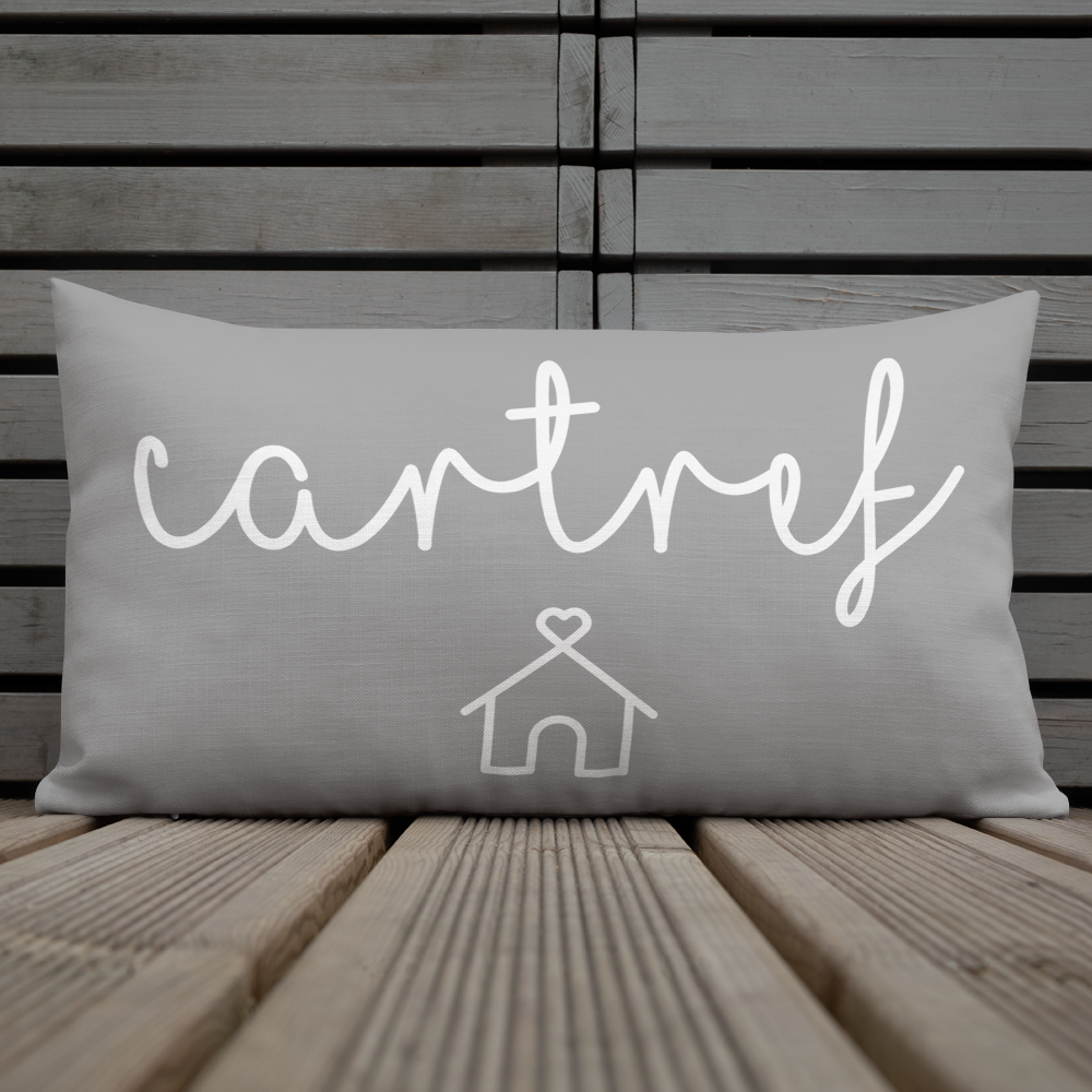 Welsh themed Premium Pillow (19' x 13')