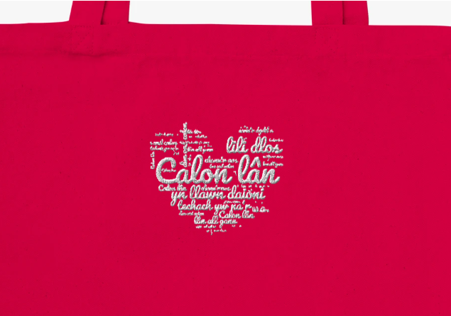 'Calon Lân' Embroidered Welsh Tote Bag