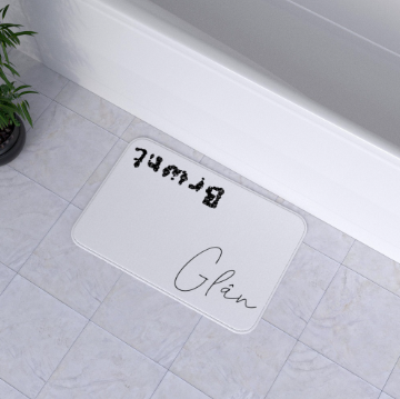 Brwnt / Glân Bath Mat