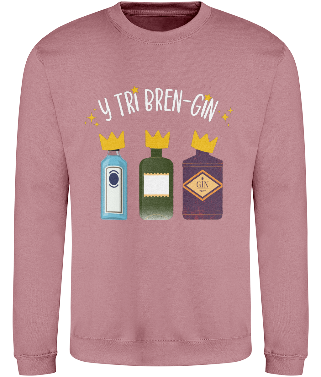 pink Christmas sweatshirt with text and cartoon images of bottles,