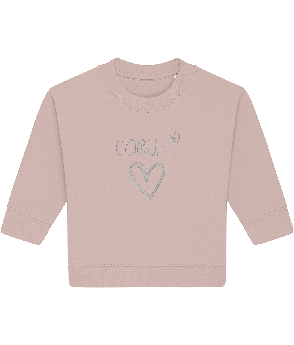 Caru ti Crys Chwys Brodiog | Dillad Plant Cymru
