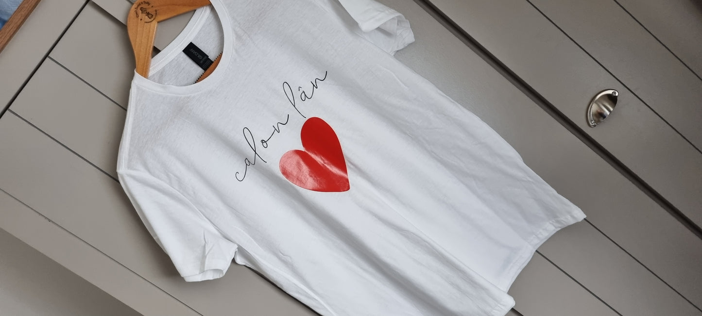 Alternative view of the calon lan tshirt on a hanger