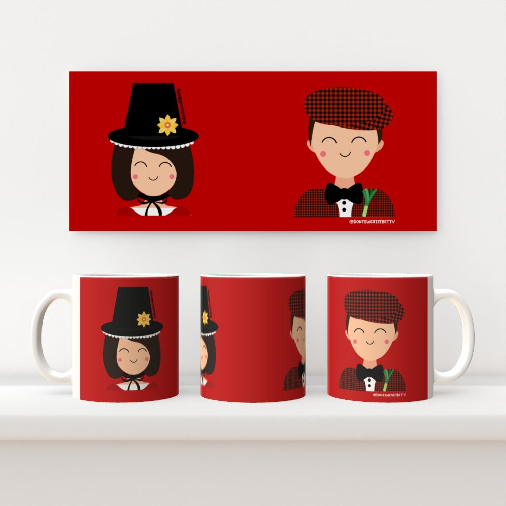 Set of 2 Welsh Themed Mugs