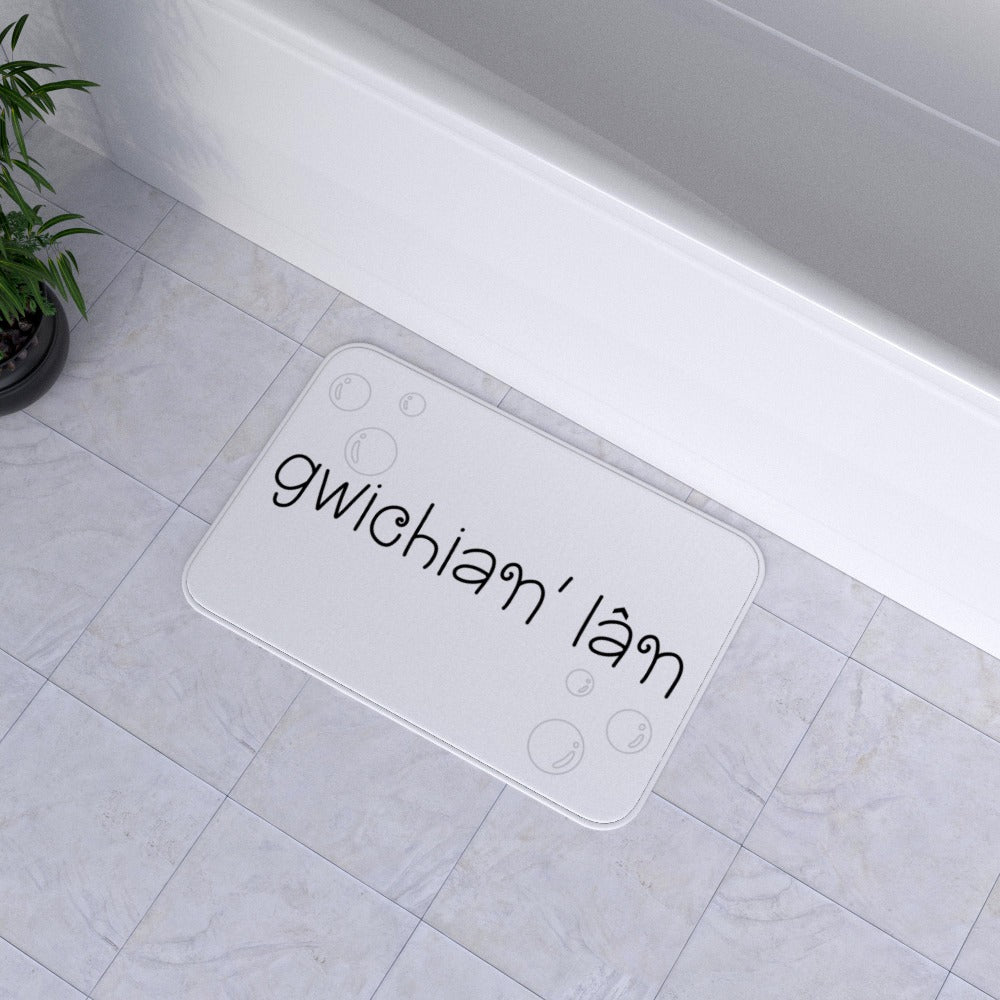 Gwichian Lân Welsh Language Bath Mat