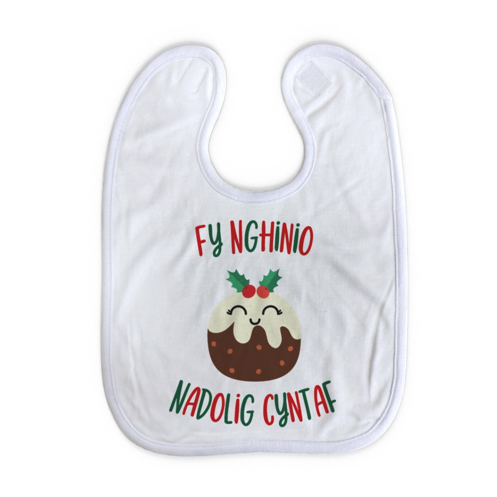 Fy Nghinio Nadolig Cyntaf (Pwdin) Bib Cymraeg