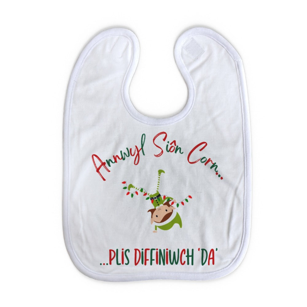 Annwyl Sion Corn (Coblyn) Welsh Language Baby Bib