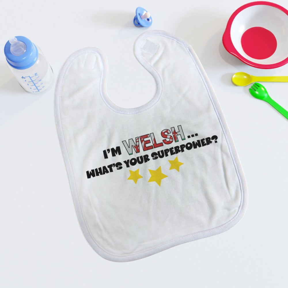 Welsh Superpower Bib | Welsh Children's Accessories
