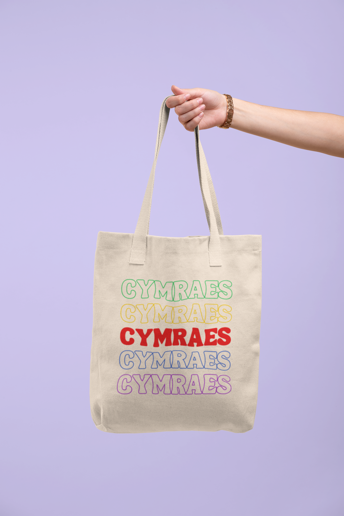 Cymraes Rainbow Tote Bag