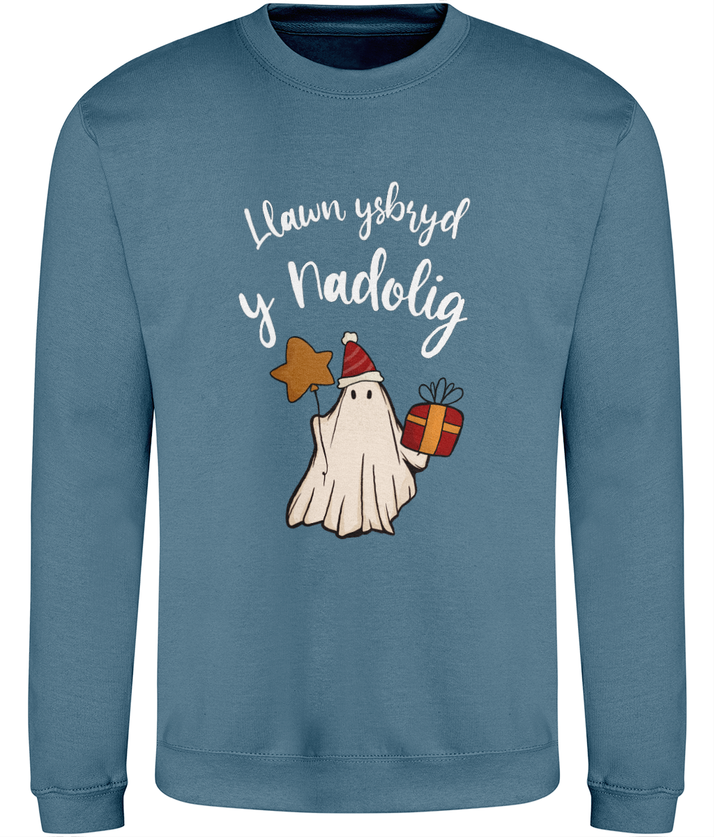 Llawn Ysbryd y Nadolig  - Welsh Christmas Sweatshirt