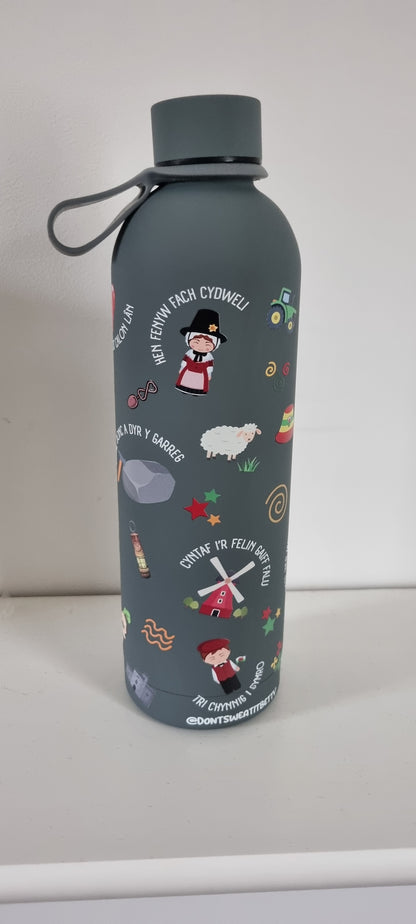 Lliwiau Cymru Stainless Steel Water Bottle – 750ml