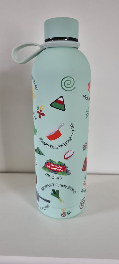 Lliwiau Cymru Stainless Steel Water Bottle – 750ml