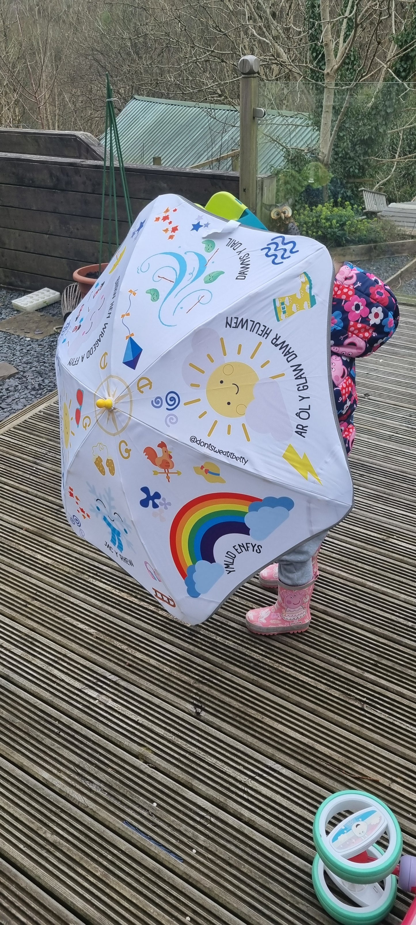 Ymbarél Cymraeg plant - 'Tywydd'