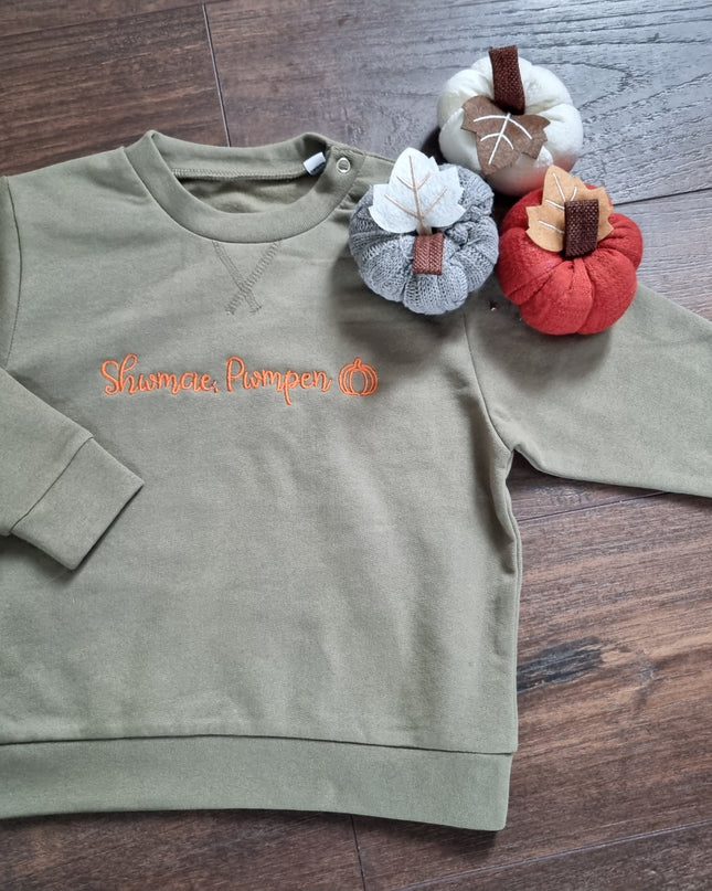 Shwmae, Pwmpen! Child's embroidered sweatshirt