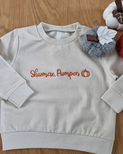 Shwmae, Pwmpen! Child's embroidered sweatshirt