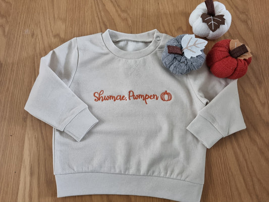 Shwmae, Pwmpen! Child's embroidered sweatshirt