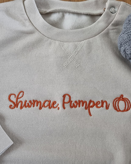 Shwmae, Pwmpen! Child's embroidered sweatshirt