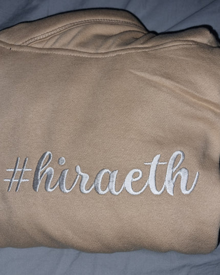 #Hiraeth Premium Cross-neck Hoodie - Welsh Women's Clothing