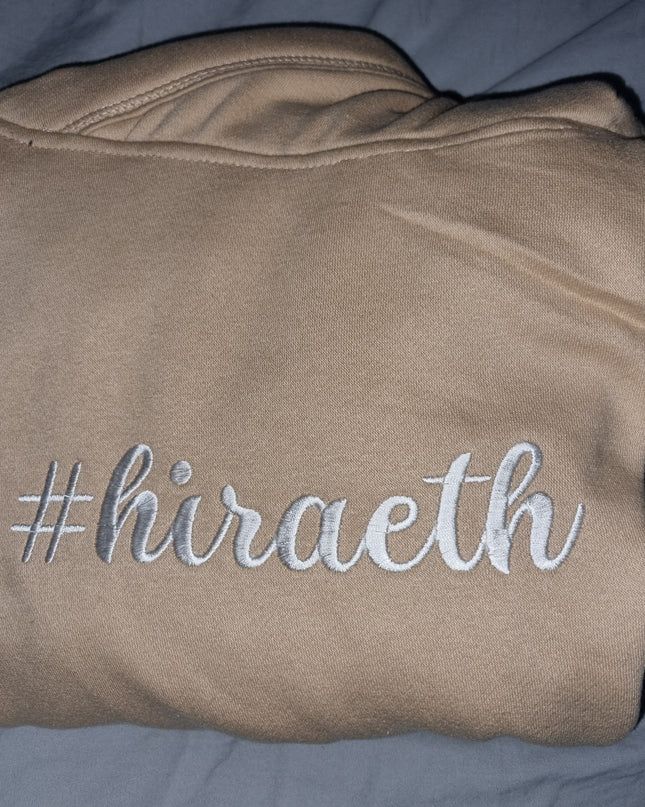 #Hiraeth Premium Cross-neck Hoodie - Welsh Women's Clothing