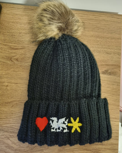 Cymru Embroidered Beanie Hat