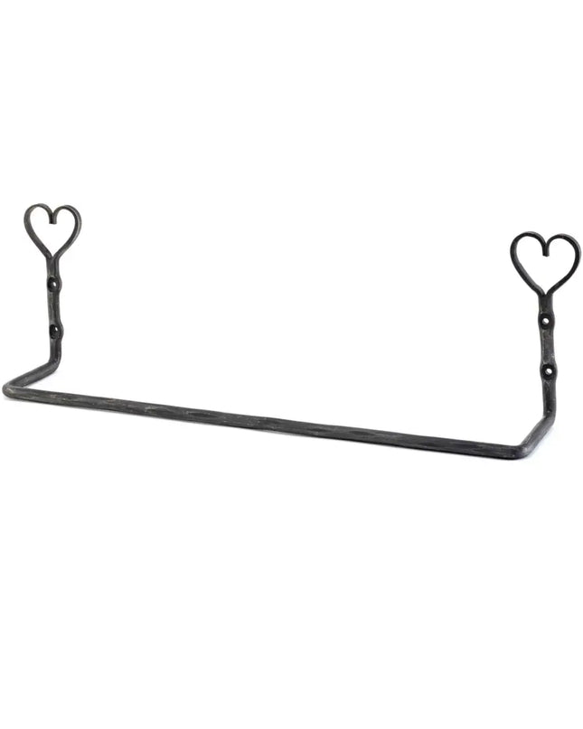Wrought Iron Heart Hanging Rail