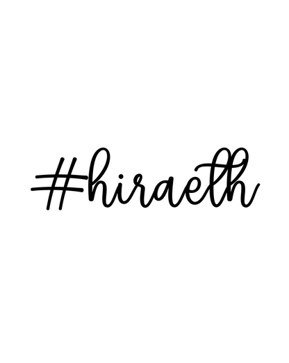 '#Hiraeth' Welsh Language Premium Cross-neck Hoodie | Welsh Adult Clothing