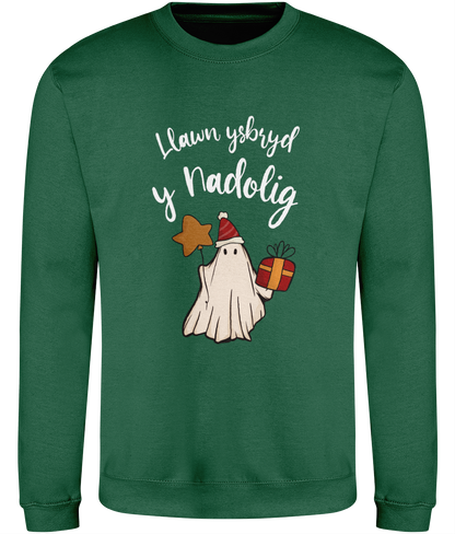 Llawn Ysbryd y Nadolig  - Welsh Christmas Sweatshirt