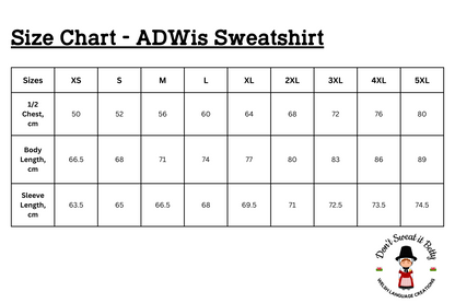 Coffi & Cwtches Welsh Language Sweatshirt | Welsh Adult Clothing