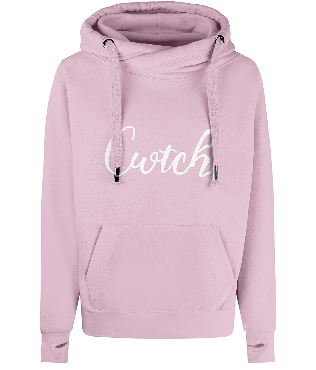 Cwtch Welsh Crossneck Premium Hoodie | Welsh Adult Clothing