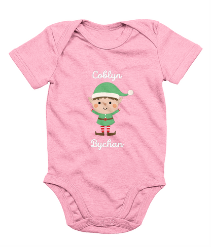 Coblyn Bychan -  Welsh language Short sleeve Baby Bodysuit | Welsh Babygrow