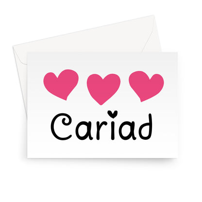 Cariad Greeting Card | Cerdyn Cariad | Cerdiau Cymraeg