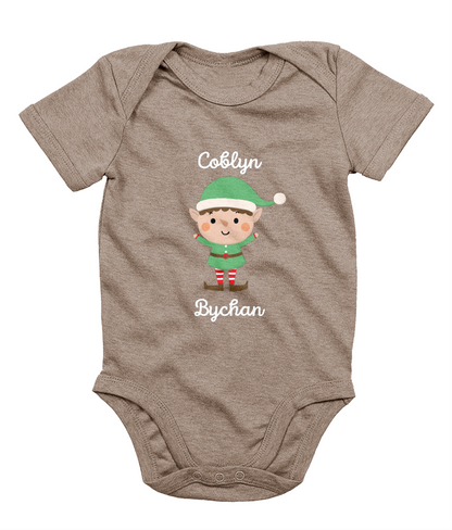 Coblyn Bychan -  Welsh language Short sleeve Baby Bodysuit | Welsh Babygrow