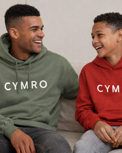 Cymro Dad & Mab Hoodie Set