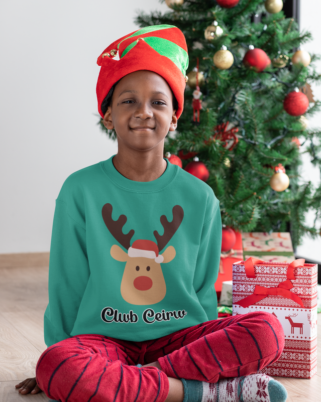 Clwb Ceirw Child's Christmas Sweatshirt