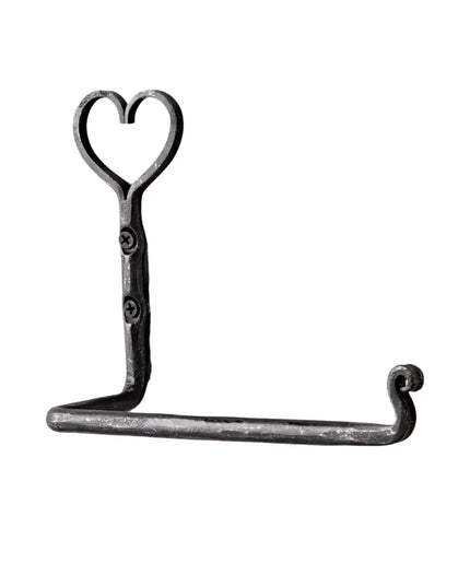 Iron Heart-Motif Toilet Tissue Holder