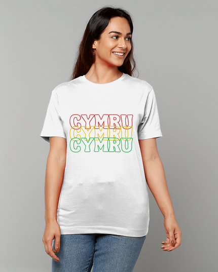 CYMRU Three-Colour Unisex T-Shirt