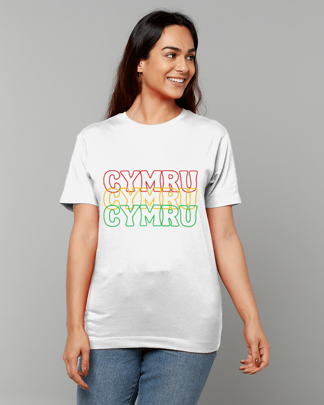 CYMRU Three-Colour Unisex T-Shirt