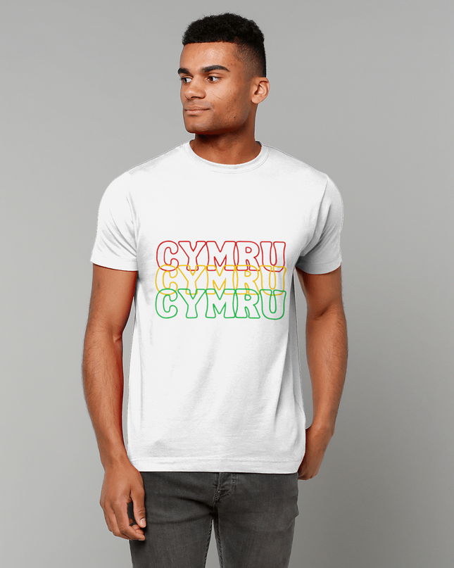 CYMRU Three-Colour Unisex T-Shirt