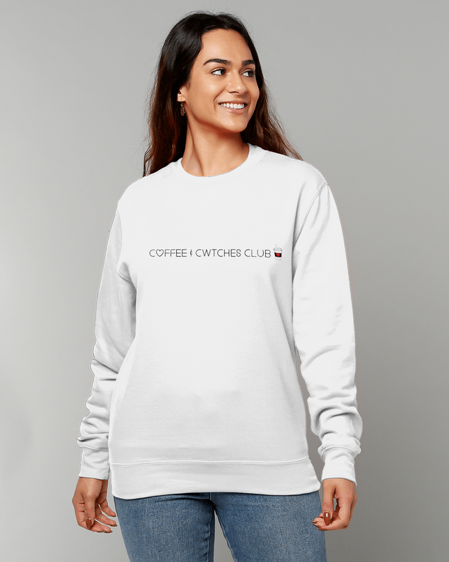 Coffee & Cwtches Club embroidered sweatshirt
