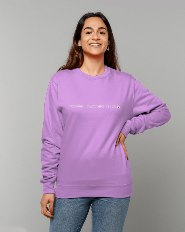 Coffee & Cwtches Club embroidered sweatshirt