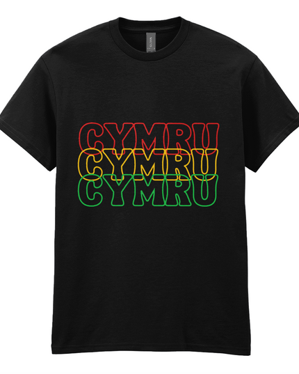 CYMRU Three-Colour Unisex T-Shirt