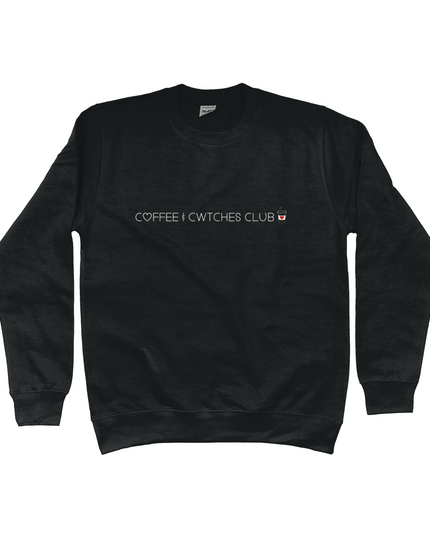 Coffee & Cwtches Club embroidered sweatshirt