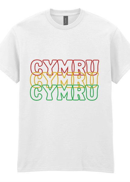 CYMRU Three-Colour Unisex T-Shirt