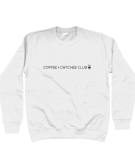 Coffee & Cwtches Club embroidered sweatshirt