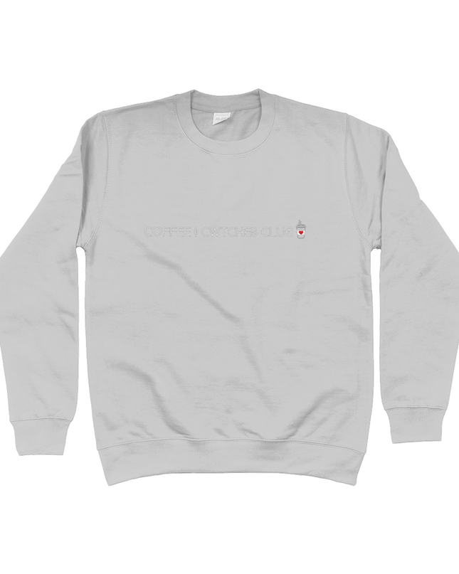 Coffee & Cwtches Club embroidered sweatshirt